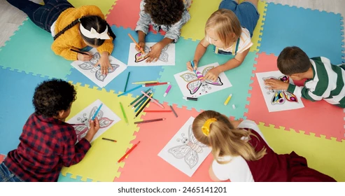 children-group-drawing-creative-learning-260nw-2465141201